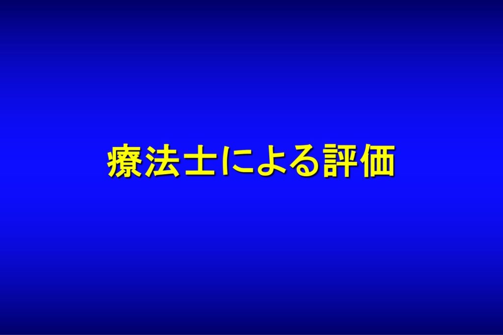 療法士による評価